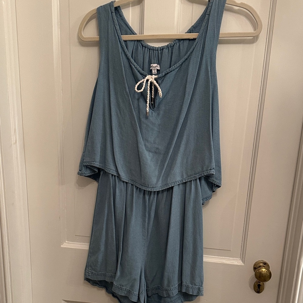 Splendid Light Blue Sleeveless Romper